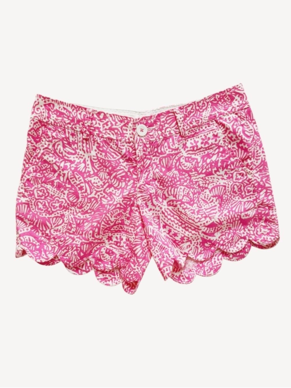 Lilly Pulitzer The Buttercup Shorts in Hotty Pink Get Crackin | 0 - Picture 2 of 9